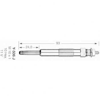 Bujía de precalentamiento D-Power NGK 2419 - Bujía de precalentamiento, marca NGK, modelo 2419