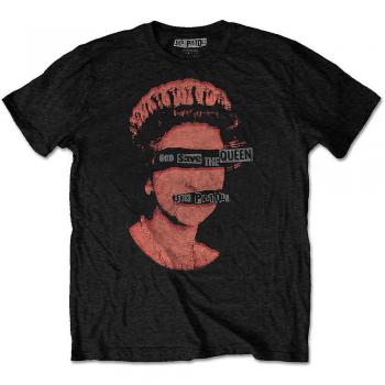 Sex Pistols Official Black T-Shirt - God Save the Queen, Large