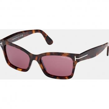 Tom Ford Ft1085 52U Rectangular Havana Sunglasses, Brown female, Size: 54 MM