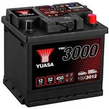 Batería de coche Yuasa YBX3012 12V 52Ah 450A SMF