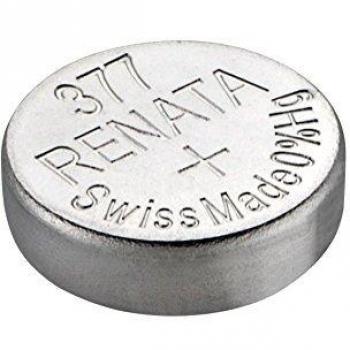 Batería de botón Renata 377, 24mAh, Óxido de plata