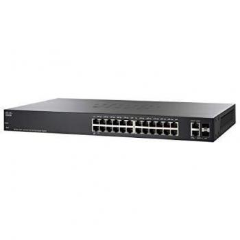 Cisco SF220-24P 24-Port Fast Ethernet PoE and 2-Port Gigabit Ethernet Smart Switch