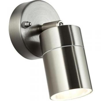 Aplique de Pared Brilliant Jandy GU10 20W, orientable, acero inoxidable, para exterior, bombilla no incluida
