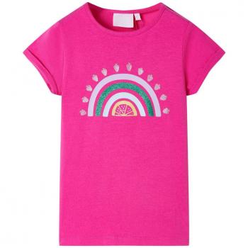 Camiseta infantil rosa oscuro 140