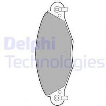 DELPHI Juego de pastillas de freno LP1655 con contacto avisador de desgaste y chapa antichirridos para CITROËN C5 II Hatchback