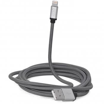 CACOY Cable Lightning Cargador - Apple MFi Certificado - 6.6ft/2m - Nylon Trenzado Cable de Carga Lightning a USB Conector Ultra Compacto para iPhone 7 / 7 Plus / 6s / 6 / 6 Plus / 6s Plus / 5s / 5c / 5, iPad Pro / Air / Air 2 / mini2 / mini3 / 4ª Gen, i