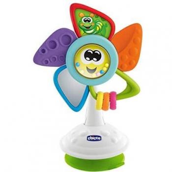 Chicco Tino El Molino-Juguete de Trona para bebés con Ventosa y Actividades manuales Comidas, Multicolor