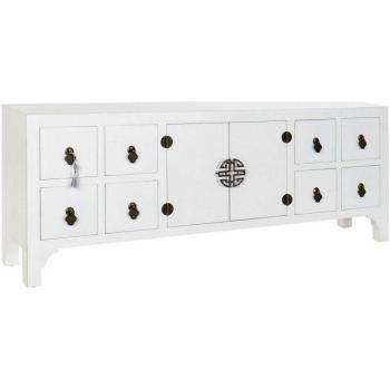 Mesa TV con Cajones DKD Home Decor Abeto Madera MDF (130 x 24 x 51 cm)