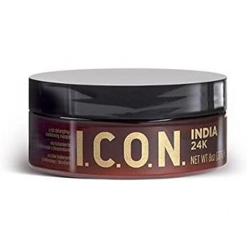 I.C.O.N. India 24K Rich Detangling Conditioning Mascarilla - 227 gr, blanco
