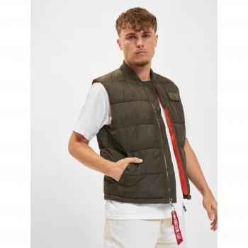 Alpha Industries Lightweight Puffer Vest for Men - Dark Olive Green