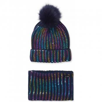 Conjunto de niña Tuc Tuc de gorro y cuello con lentejuelas Nocturne