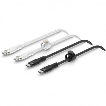 Belkin BoostCharge Pro Flex cable USB 1 m USB 2.0 USB C Negro, Blanco