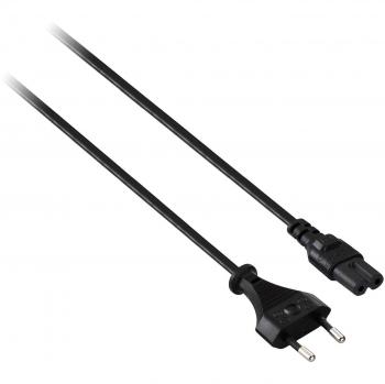 Cable de Alimentación CA V7 para PC y Portátil, Enchufe UE a IEC-C7, 2 Metros, Color Negro