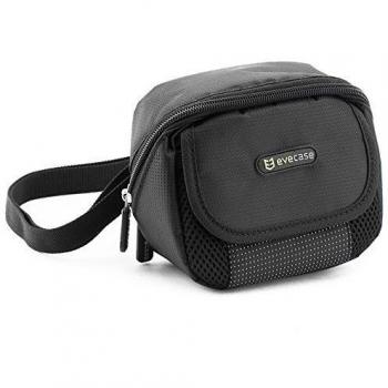 Evecase Bolsa para Cámara Digital, Estuche para Cámara Fotografía, Bolsa pequeña con Correa de Hombro y Bosillo