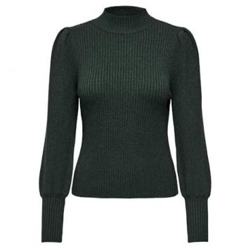 Suéter de Punto de Cuello Alto para Mujer Only Katia en Verde