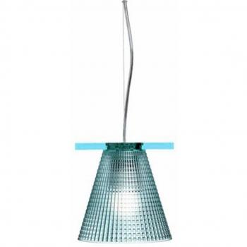 Lámpara colgante LED Light-Air de Kartell, azul transparente con diseño escultórico