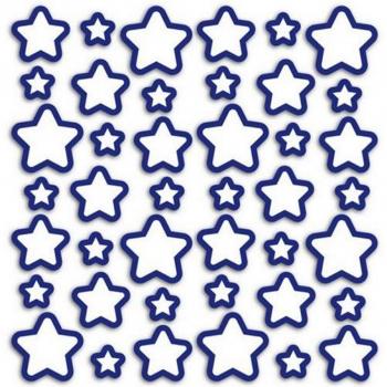 Stickers Foam Brillantes en 3D - Estrellas Multicolores para Decoración Infantil (34x31 cm)