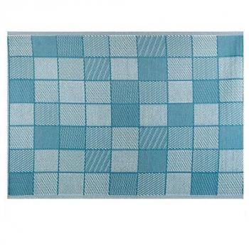 Alfombra de Exterior Meis Azul Blanco Polipropileno 180 x 270 cm - Fácil Limpieza