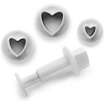 IBILI 788408 - Set 3 Cortadores con Expulsor Corazon