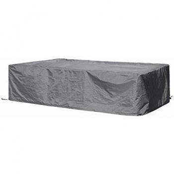 Cubierta impermeable rectangular para muebles de jardín, gris, 300 cm x 200 cm x 75 cm - Perel