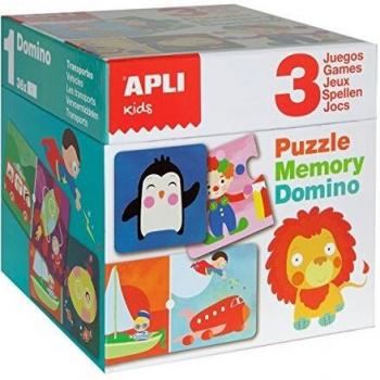 APLI Kids - Cubo puzle, memory y dominó , color/modelo surtido