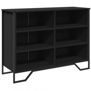 Aparador de madera de ingeniería negro 101x35,5x74,5 cm