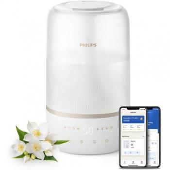 Humidificador Philips Serie 1000 HU1510/04 Blanco 3L Ultrasonido Conectado Aromaterapia Luz LED