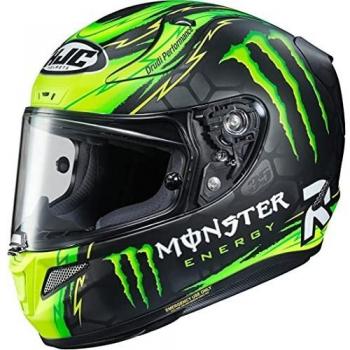 HJC NC Casco per Moto, Hombre, Negro/Verde, XS