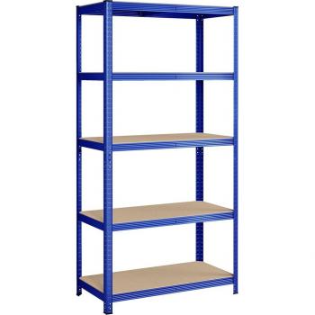 Estantería de Acero de 5 Niveles para Carga Pesada - Montaje sin Herramientas, Capacidad de 600 kg, Ideal para Garaje, Almacén y Trastero, Dimensiones 50x
