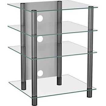 VCM Bilus-Mueble para Equipo de Alta fidelidad, Cristal Claro