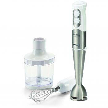 Ariete Pimmy 1602720886-Batidora de Varilla, Picador, Color Plata, 500 W, Acero Inoxidable, Blanco