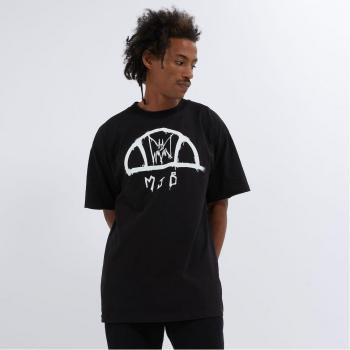 Camiseta Ellesse Pivio Oversized Negro de Algodón para Adultos