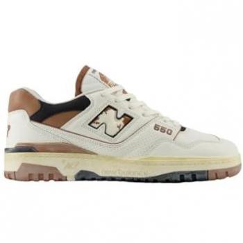 New Balance 550 Men's Lowtop Sneakers - Brown/White, Size 44.5 (US 11.5)