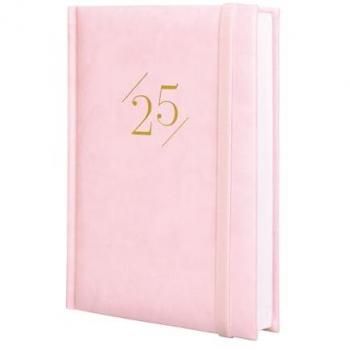Agenda Finocam DYNAMIC LONDON Y10 Rosa A5 14 x 20,4 cm 2025, encuadernada, año 2025, un día por página, multilingüe