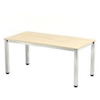 MESA EXECUTIVE ROCADA 160 X 80 CM ESTRUCTURA CROMADA TABLERO EN MELAMINA HAYA