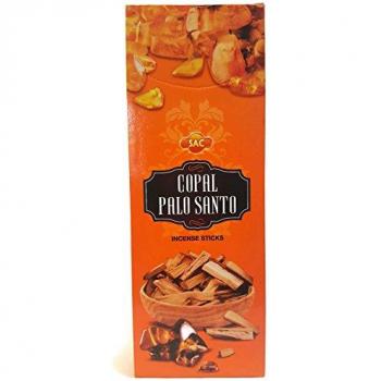 Incienso Copal Palo Santo - Caja Completa con 6 tubos Hexagonales, cada uno con 20 Varillas (total 120 varillas) - Aromaterapia, Meditación, Relajación, Yoga - Incienso
