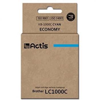 Cartucho de Tinta Actis KB-1000C Cian Compatible con Brother LC1000C/LC970C - 36 ml - Alta Calidad