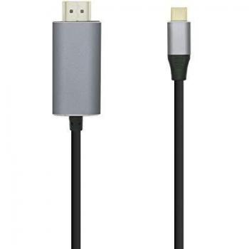 AISENS - A109-0392 - Cable CONVERSOR USB-C A HDMI 4K@60HZ, USB-C/M-HDMI/M, Negro, 0.8M