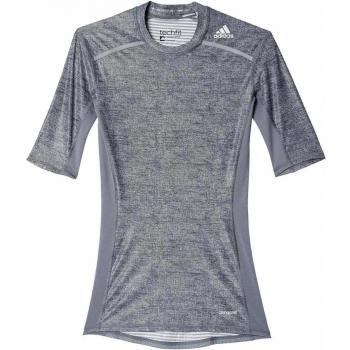 adidas TF Chill SS - Camiseta para hombre, color gris / blanco, talla XL