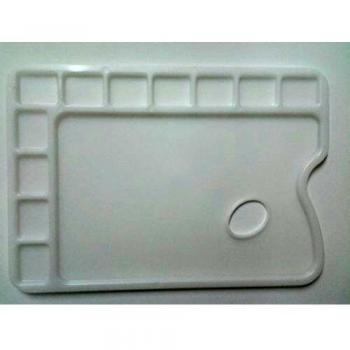 Paleta de Plastico Rectangular Acuarela 33x23cm