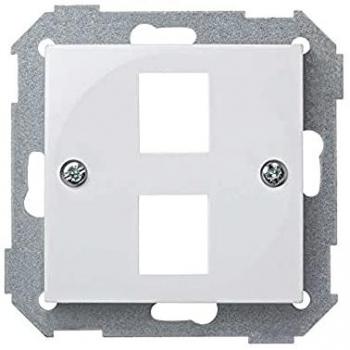 Adaptador Simon 28089-30 para 2 RJ45 (Categoría 5) color blanco nieve
