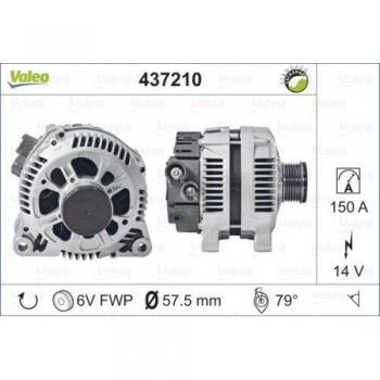 Alternador VALEO 437210 para Citroën, Fiat, Lancia, Peugeot y Suzuki
