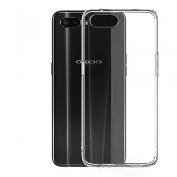 Muvit Pack OPPO RX17 Neo Funda Cristal Soft Transparente + Protector Pantalla Vidrio Templado Plano Marco Negro