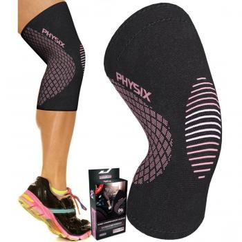 Physix Gear Knee Support Brace - Premium Recovery & Compression Sleeve For Meniscus Tear, ACL, MCL Running & Arthritis - Best Neoprene Stabilizer Wrap for Crossfit, Squats & Workouts