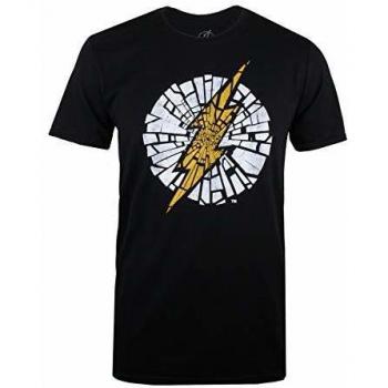 DC Comics Flash Cracked Camiseta, Negro