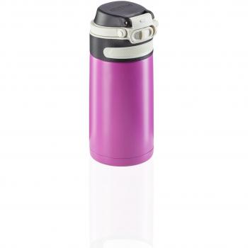 Botella térmica Leifheit Flip de acero inoxidable, 350 ml, morada