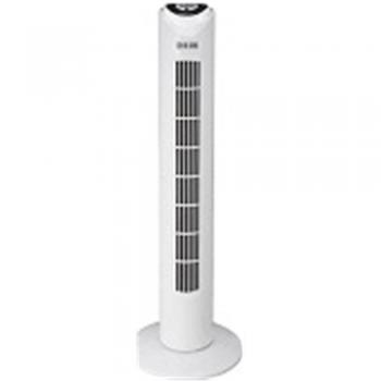 Hjm TF40RC Ventilador Torre, 50 W, Plástico, 3 Velocidades, Blanco