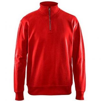 Blaklader Red Trucker Collar Sweatshirt Size M