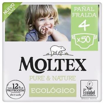 Pañal Moltex Pure & Nature Talla 4 (9-15 kg) 50 uds