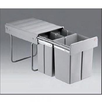 Wesco Trio Master-Maxi 40 DT 1x20/2x10 Litros Cocinas Bote De Basura Cubo De La Basura Empotrable